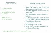 Astronomy Stellar Evolution - Physicsphysics.wm.edu/~hancock/171/notes/ch19.pdfStellar Evolution Main Sequence star changes during nuclear fusion What happens when the fuel runs out
