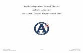 2017-2018 Campus Improvement Plan Achieve Academy Wylie ... · career opportunities through field trips, guest speakers, and career investigation and exploration. Achieve Academy