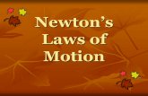 Newton’s Laws of Motion - Plainview€™s Laws of Motion 1st Law –An object at rest will stay at rest, and an object in motion will stay in motion at constant velocity, unless