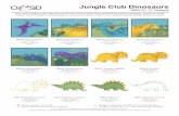 Jungle Club Dinosaurs - Embroidery Online · Jungle Club Dinosaurs #80019 / 27 Designs I T 80019-01 Dinosaur Block 1 n 1. Sky Placement Stitch ..... 0015 28154 n 2. Sky Tackdown .....