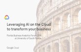 to transform your business Leveraging AI on the …...Leveraging AI on the Cloud to transform your business 9 When you hear machine learning, you probably think of... 10 The most common