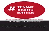 TENANT RIGHTS MATTER - | disb · TENANT RIGHTS MATTER # WELCOME! On behalf of the DC Office of the Tenant ... for a Full Refund of Your Security Deposit. ... If you are age 62 or