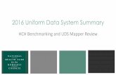 2016 Uniform Data System Summary - NHCHC · 2016 Uniform Data System Summary HCH Benchmarking and UDS Mapper Review. ... served as the Geospatial Informatics Senior Analyst for the