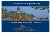 Employment Opportunity - Georgetown · 2019-10-23 · Ideal Candidate The ideal candidate will hold a bachelor’s degree in government, public health, public administration or related