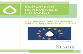 EUROPEAN RENEWALE ETHANOL ... o Ethanol blends available on the market, consumptio n, market share and