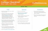 Junior Year College Checklist FloridaShines - Robert Morganrobertmorganeducenter.com/wp-content/uploads/2019/08/College-C… · College Checklist Discover • Explore • Select •