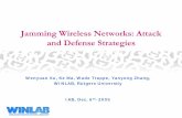 Jamming Wireless Networks: Attack and Defense Strategies · Jamming Wireless Networks: Attack and Defense Strategies Wenyuan Xu, Ke Ma, Wade Trappe, Yanyong Zhang, WINLAB, Rutgers