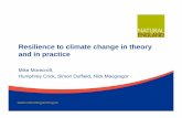 Resilience to climate change in theory and in practice · Resilience to climate change in theory and in practice Mike Morecroft, Humphrey Crick, Simon Duffield, Nick Macgregor . ...