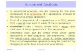 Amortized Analysis - users.cs.fiu.edugiri/teach/6405/s04/Lectures/Lecxx2.pdf · complexity of a sequence of n operations, instead of the cost of a single operation. • Cost of a
