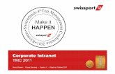 Corporate Intranet TMC 2011 - Swissport · Why a Corporate Intranet? One corporate tool and information source for everybody. Same information channel for all entities. Clear communication