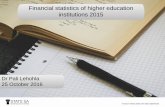 Financial statistics of higher education institutions … News/October 2016/HEI...Sources of higher education data in Statistics South Africa Higher education Household surveys Prices