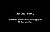 Gestalt Theory - WordPress.com · Gestalt Psychology • The Idea that visual informaon is understood ... REPETITION • To use the same visual element or eﬀect over and over again.