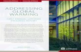ADDRESSING GLOBAL WARMING - University of Ottawa · 2017-11-01 · ADDRESSING GLOBAL WARMING FIRST ANNUAL uOTTAWA PROGRESS REPORT Universities have a unique role to play in global