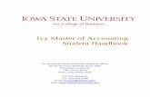 Ivy Master of Accounting Student ... - Iowa State University€¦ · Iowa State University 2167 Union Drive Ames, Iowa 50011-2027 Tel: ... and an unofficial transcript, update your