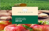 ANNUAL REPORT 2016 - Ariston Reports/Annual Report 2016.pdf · 1 ANNUAL REPORT 2016 CORPORATE STRUCTURE 100% ARISTON MANAGEMENT SERVICES (PRIVATE) LIMITED 100% CLAREMONT ORCHARDS