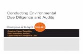 Conducting Environmental Due Diligence and Audits Environmental Due...¢  Recognize due diligence conducted
