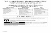ICE MAKER INSTALLATION INSTRUCTIONS INSTRUCTIONS D ...pdf.lowes.com/installationguides/883049483405_install.pdf · ICE MAKER INSTALLATION INSTRUCTIONS INSTRUCTIONS D’INSTALLATION