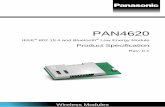 eu.industrial.panasonic.com...The PAN4620 is Panasonic’s Internet of Things dual mode module comprising NXP’s Kinetis KW41Z SoC - a 2.4 GHz 802.15.4 and Bluetooth® Low Energy