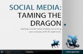 SOCIAL MEDIA: TAMING THE DRAGON · • Social Networking is requires a time investment over the long term. • Reserve your brand's name (or your company name or personal name) on