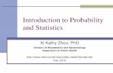 Division of Biostatistics and Epidemiology Department of ......Basic concepts in probability Events and random variables Probability and probability distributions Mean, variance and