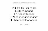 NHS and Clinical Practice Placement Handbook · SECTION P.1 – INTRODUCTION This Handbook combines important information for trainees on their National Health Service (NHS) employment