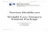 Norton Healthcare Weight Loss Surgery Patient Package · 2019-12-18 · Norton Weight Management Services Revised 10/25/17 1 Norton Healthcare Weight Loss Surgery Patient Package