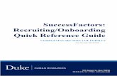 SuccessFactors: Recruiting/OnboardingQuick Reference Guide · Welcome to SuccessFactors! This Quick Reference Guide (QRG) was created to instructions for completing Section 2 of Form