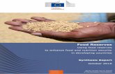 Food Reserves - Cirad · Introducing the potential roles of food reserves in improving food and nutrition security 1 1.1 Objective and scope of the study 1 1.2 Food and nutrition
