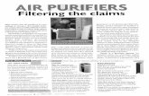 Filtering the claims - Keller Williams Realtyimages.kw.com/docs/0/0/5/005868/1203371000350_Air_Purifiers.pdf · Air purifiers that draw air through fab- ric filters are among those