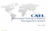 Automated Testing of Battery Management System€¦ · BMS System requirements System architecture SW/HW requirements Software architecture Implementation Software integration test