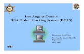 Los Angeles County DNA Order Tracking System (DOTS) · Integration Broker AJIS! AFIS Fingerprint matching! Issue State ID Number! Return Match! State Rapsheet CA-D O J!Fingerprints!Arrest