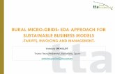 RURAL MICRO-GRIDS: EDA APPROACH FOR SUSTAINABLE BUSINESS ...€¦ · RURAL MICRO-GRIDS: EDA APPROACH FOR SUSTAINABLE BUSINESS MODELS -TARIFFS, INVOICING AND MANAGEMENT- Antoine GRAILLOT
