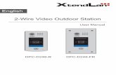 2-Wire Video Outdoor Stationdownload.asm.cz/inshop/prod/xtendlan/EM-DPC-D248-(F)R.pdf · DPC-D248-R. DPC-D248-FR. RF CARD RF CARD. English. User Manual. 2-Wire Video Outdoor Station