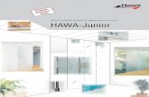 Sliding hardware systems for glass/metal and wood HAWA-Junior · Screw-on rubber door stop 1 10629 Vertical adjustment pin 1 16329 HAWA-Junior 160/GP, partial set for single door,