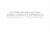 FACTORS INFLUENCING EDA DURING NARRATIVE ......BACKGROUND FACTORS INFLUENCING EDA DURING NARRATIVE EXPERIENCES BY S. SPAULDING & J. LEGAULT “EMOTION IS KEY TO THE EFFECTIVENESS OF