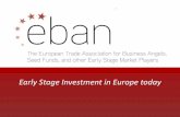 Early Stage Investment in Europe today · EBAN Current Initiatives 2014-2016 EBAN is extending its horizons all across the board –to new geographies, to new sectors, to new challenges
