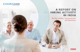 A REPORT ON HIRING ACTIVITY IN INDIAinfoedge.in/pdfs/jobspeak-report-apr-2020.pdf · 2020-05-22 · APRIL 2020 By: City, Industry, Functional Area and Experience A REPORT ON HIRING