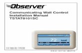 Communicating Wall Control Installation Manual …icpindexing.toddsit.com/documents/086477/61601101702.pdf616 01 1017 02 08/07/12 Communicating Wall Control Installation Manual TSTAT0101SC