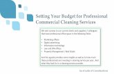 Setting Your Budget for Professional Commercial Cleaning ... · cleaning is inclusive of their monthly lease –you pay the bill, out of your company budget. As rule, market rates