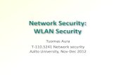 Network Security: WLAN Security - TKK · disassociation and deauthentication attacks Authentication not bound to the session → man-in-the-middle and replay attacks Authentication