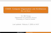 CS429: Computer Organization and Architecture - Bits and Bytesbyoung/cs429/slides2-bits-bytes.pdf · Byte-Oriented Memory Organization Conceptually, memory is a very large array of