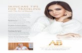 SKINCARE TIPS FOR TRAVELING · SKINCARE TIPS FOR TRAVELING with The Art of Beauty The winter season has commenced and with it comes snow, cold winds, and the sun going down way too