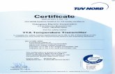 web-material3.yokogawa.com · Certificate , .0 TUV NORD Systems GmbH & CowKG hereby certifiesto Yokogawa Electric Corporation 2-9-32 Tokyo, 180-8750RJapan that the safety-related