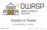 20181021 - Cookies vs tokens - A paradoxial choice (AppSec ... · Authentication Authorization t @PhilippeDeRyck ... ASYMMETRICJWT SIGNATURES 17 payload yxzN...sFno= GENERATESIGNATURE