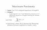 Maximum Parsimony - Tandy Warnowtandy.cs.illinois.edu › MaximumParsimony-598.pdfestimation, often used with morphological traits instead of molecular sequence data. (And used in