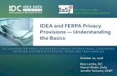 IDEA and FERPA Privacy Provisions — Understanding the Basics - SRI … · 2017-04-14 · 2. Objectives ain a basic understanding of privacy provisions Obt under IDEA and FERPA Review