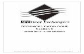 TECHNICAL CATALOGUE Section 5 Shell and Tube Models · extensive line of quality SEC shell and tube heat exchangers encompasses all modern designs and configurations. These heat transfer