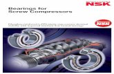 Bearings for Screw Compressors - NSK Ltd. · High Load Capacity Angular Contact Ball Bearings for Screw Compressors 9 10 Boundary dimensions (mm) Basic load ratings (N) Bearing numbers