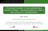 FROM BOLTZMANN TO INCOMPRESSIBLE NAVIER-STOKES : HYDRODYNAMICAL LIMITS ... › 2018 › 03 › talk24_diderot12… · NAVIER-STOKES : HYDRODYNAMICAL LIMITS AND SPEED OF CONVERGENCE