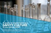 A guide to implementing a SAFETY CULTURE · A guide to implementing a. SAFETY CULTURE. in our universities. APLU/AAU Task Force - Lab Safety Task Force ... chemistry lab accident.